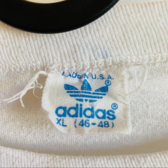 Vintage 80s Adidas Spellout Crop Top - Picture 3 of 4